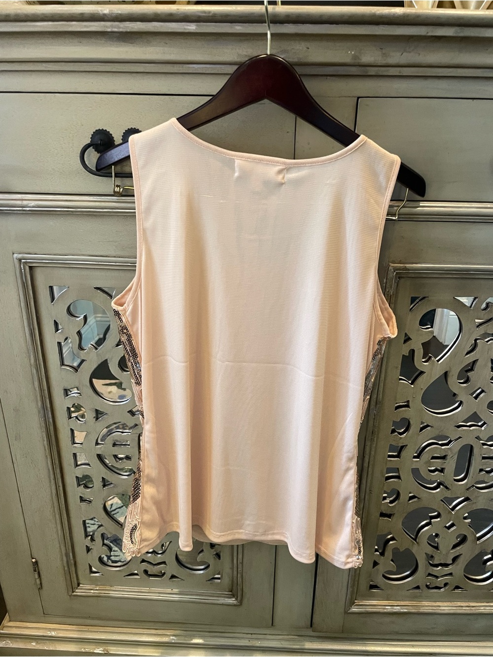 Pretty Angel Blush Pink Sequin Embellished Camisole - Picture 2 of 6